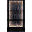 HIGHBOARD Akazie Hartholz Grau, Schwarz, Akaziefarben Einlegebodenbeleuchtung  - Schwarz/Akaziefarben, LIFESTYLE, Glas/Holz (145/150/40cm) - Landscape