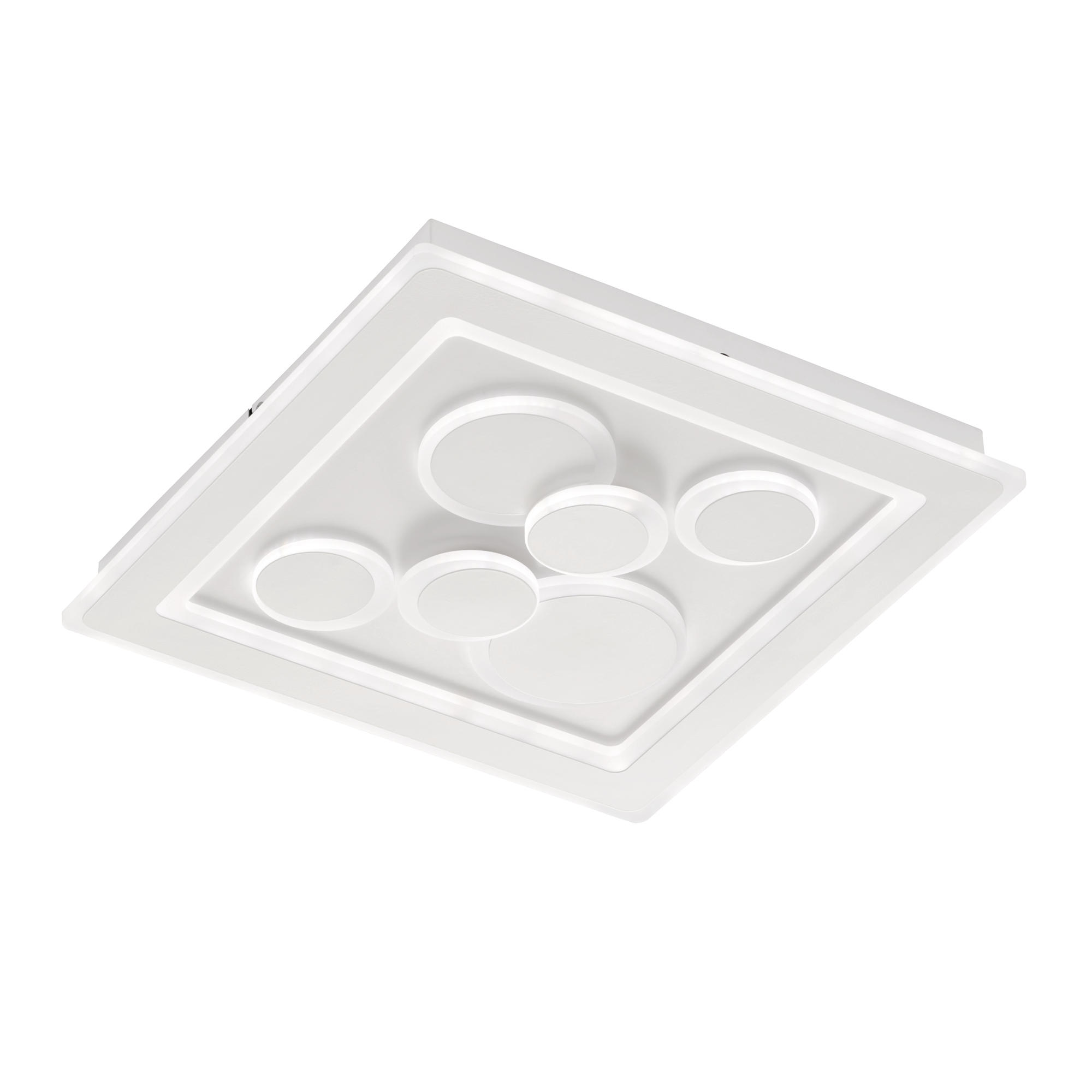 LED-DECKENLEUCHTE Ratio 50,1/50,1/5,3 cm   - Weiß, Design, Kunststoff (50,1/50,1/5,3cm) - Fischer & Honsel