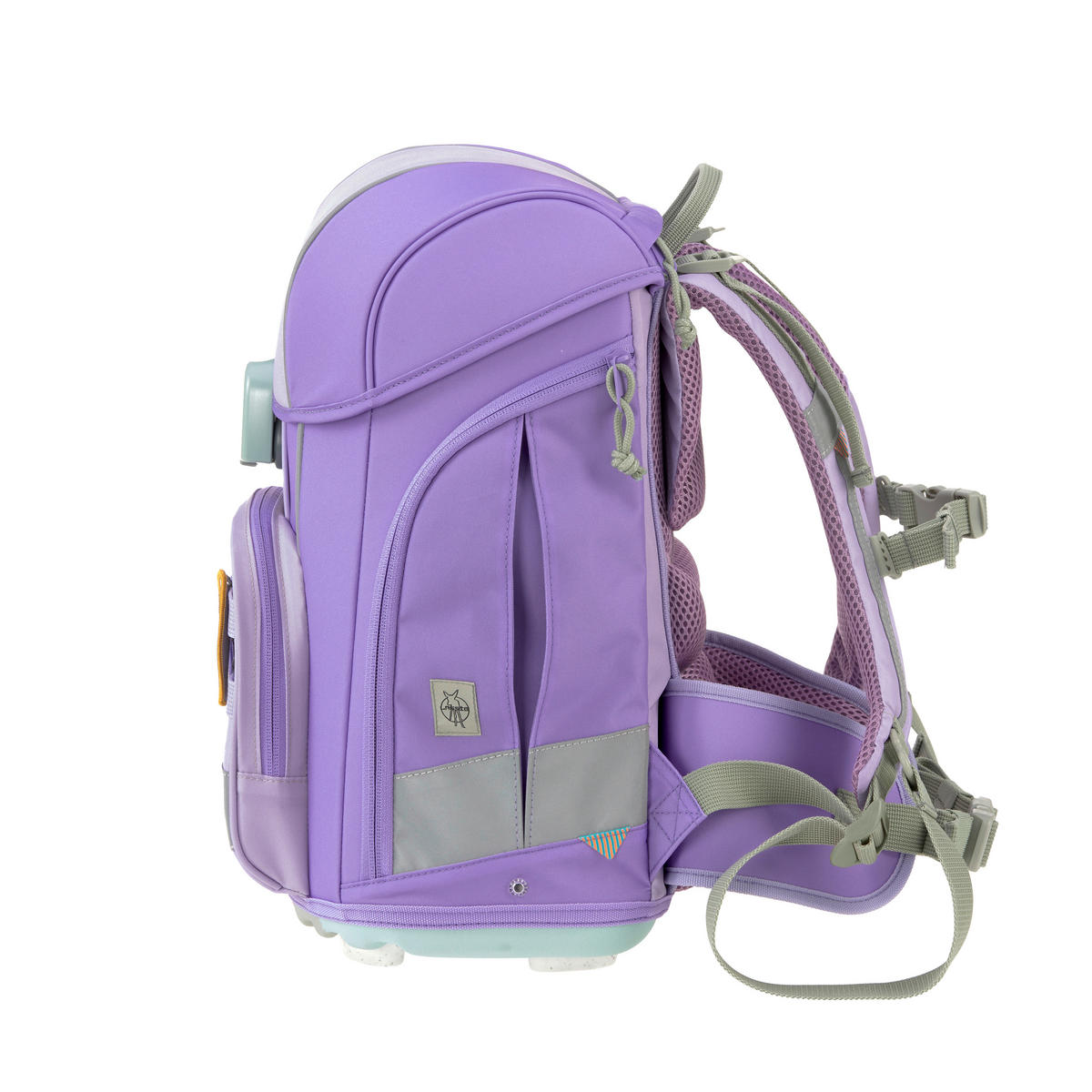 SCHULTASCHENSET - Violett, Basics, Textil (30/25/41,5cm) - Lässig