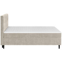 BOXBETT 180/200 cm  in Beige  - Beige/Schwarz, KONVENTIONELL, Holz/Textil (180/200cm) - Welnova