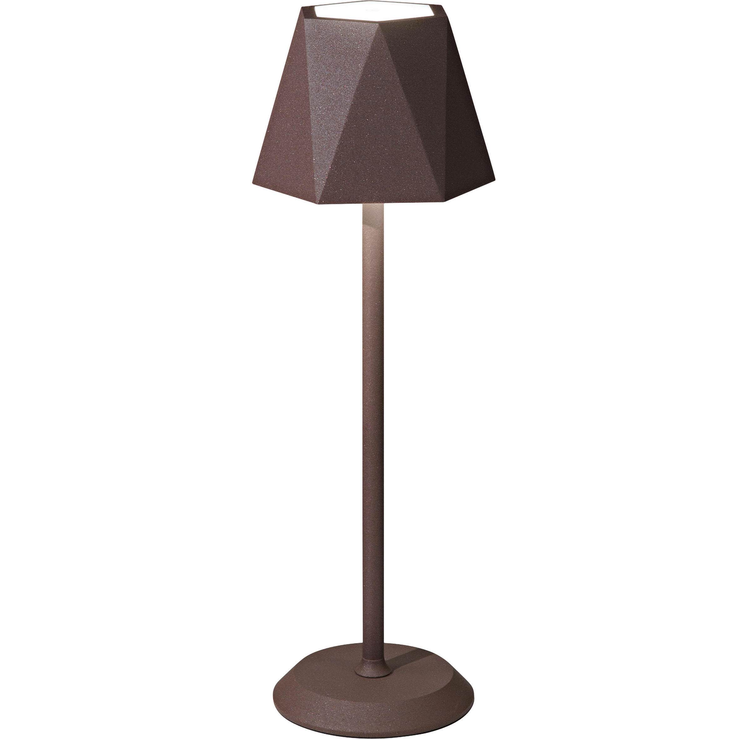 AKKU-TISCHLEUCHTE Katy 13/38 cm   - Rostfarben/Braun, Basics, Metall (13/38cm) - Fabas Luce