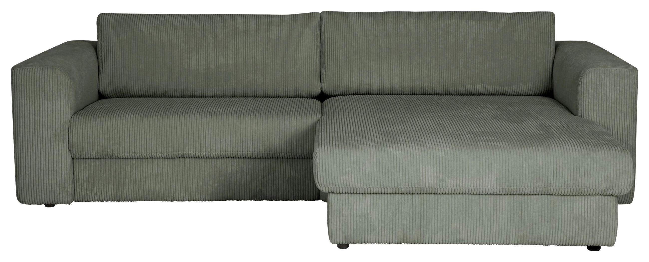 ECKSOFA Cord Grün  - Schwarz/Grün, Konventionell, Kunststoff/Textil (269/192cm) - Joop!