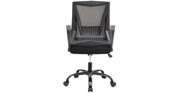 DREHSTUHL in Netzbespannung, Webstoff Schwarz - Schwarz, MODERN, Kunststoff/Textil (56/95.5/58cm) - Carryhome