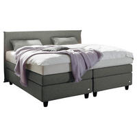 BOXSPRINGBETT 160/200 cm  in Grau  - Schwarz/Grau, Konventionell, Kunststoff/Textil (160/200cm) - RUF Betten