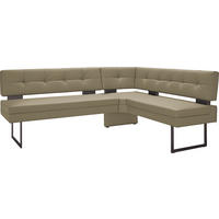 ECKBANK 200/158 cm Mikrofaser Grün   - Schwarz/Grün, Design, Textil/Metall (200/158cm) - Dieter Knoll