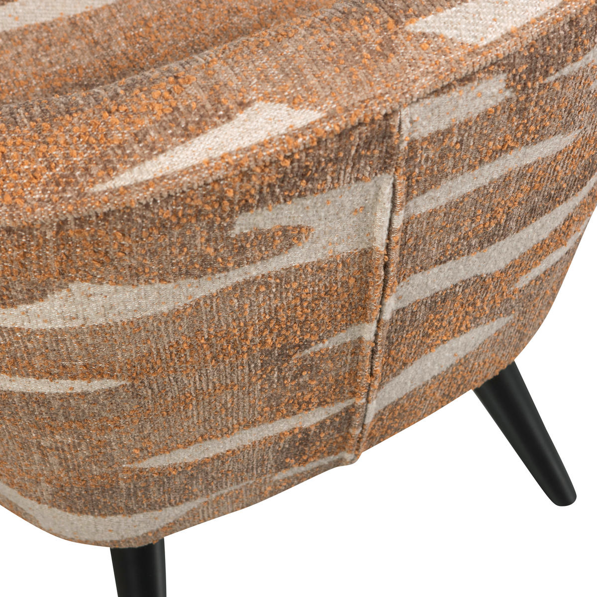 SESSEL in Webstoff Sandfarben  - Sandfarben/Schwarz, Design, Holz/Textil (59/71/70cm) - Livetastic