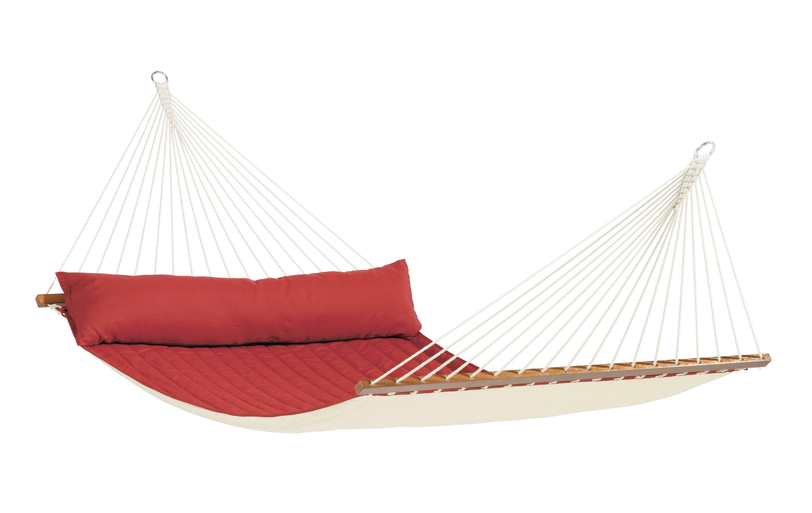 HÄNGEMATTE kingsize bar outd.  - Dunkelrot, KONVENTIONELL, Holz/Textil (140/400/210cm) - La Siesta
