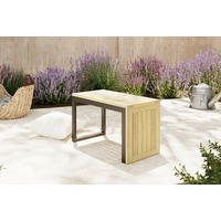 LOUNGETISCH Holz, Metall Akaziefarben rechteckig  - Schwarz/Akaziefarben, Natur, Holz/Metall (35/71/41cm) - Ambia Garden