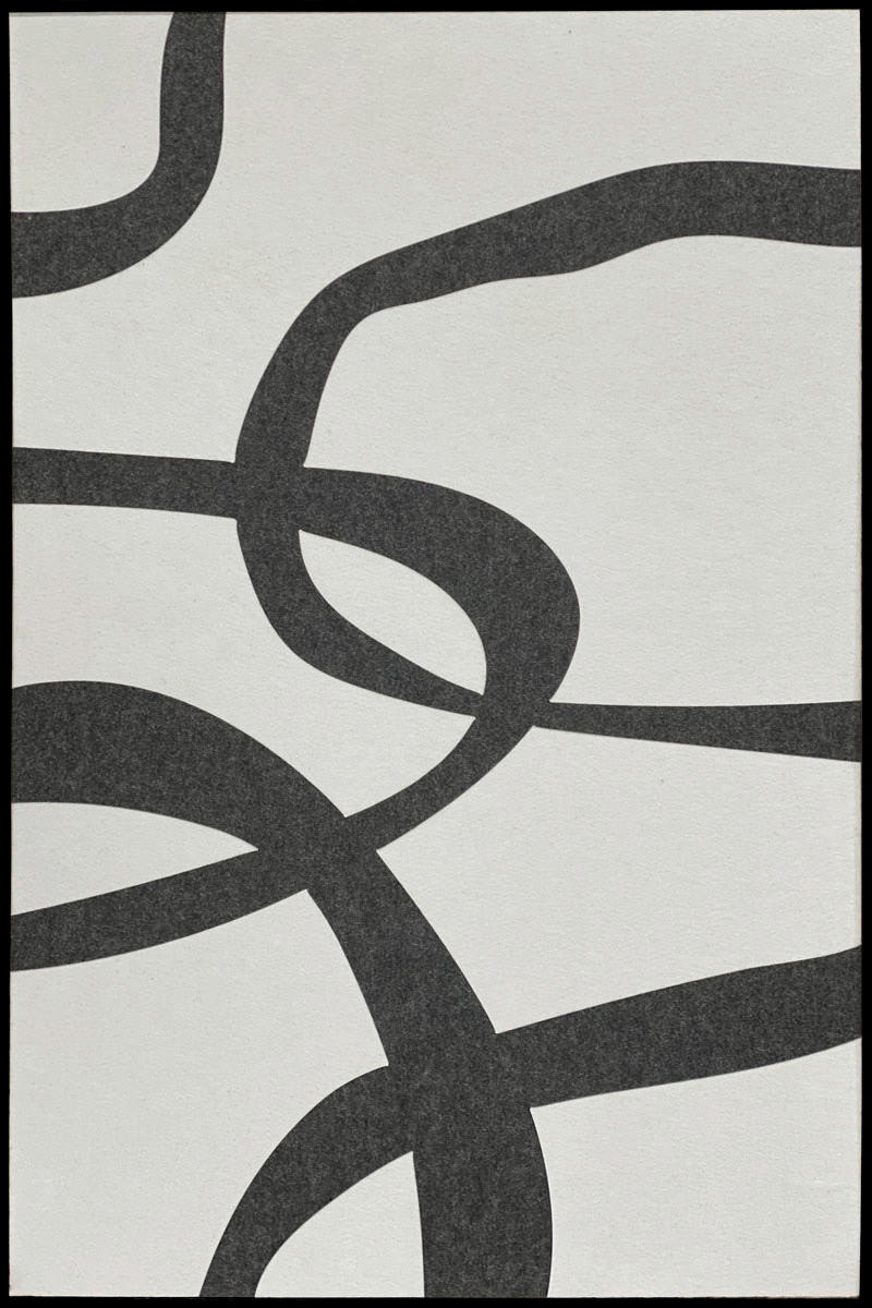 Wandkraft Bild Feltro Acustico Grau, Weiß 80x120x10 cm