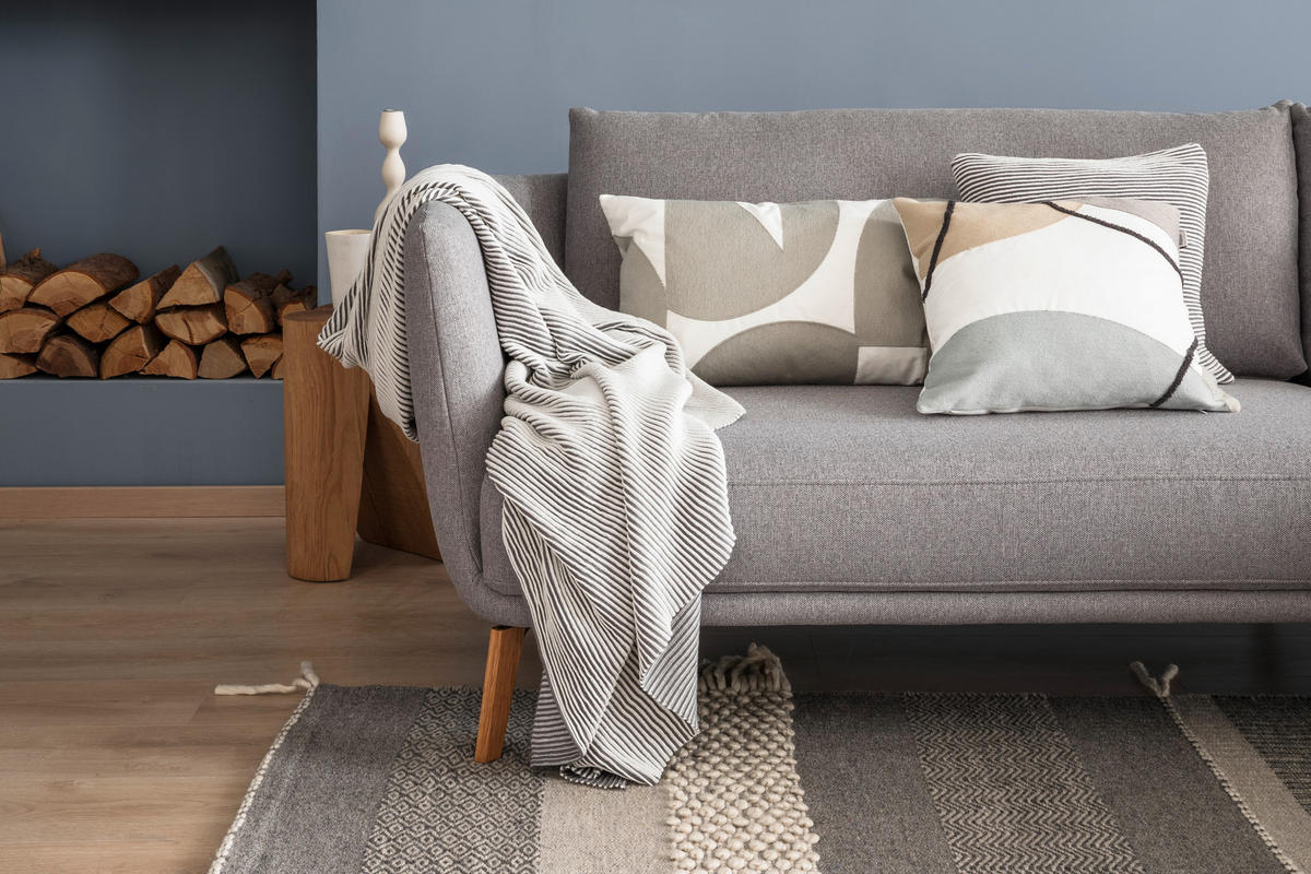 PLAID SW-LIV 130/170 cm  - Grau, Basics, Textil (130/170cm) - Schöner Wohnen