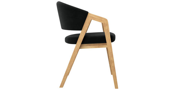 ARMLEHNSTUHL in Mikrofaser - Schwarz, KONVENTIONELL, Holz/Textil (59/96/60cm) - Carryhome