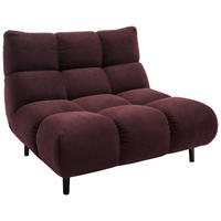 SESSEL in Feincord Bordeaux  - Bordeaux/Schwarz, Design, Holz/Textil (112/85/108cm) - Pure Home Lifestyle