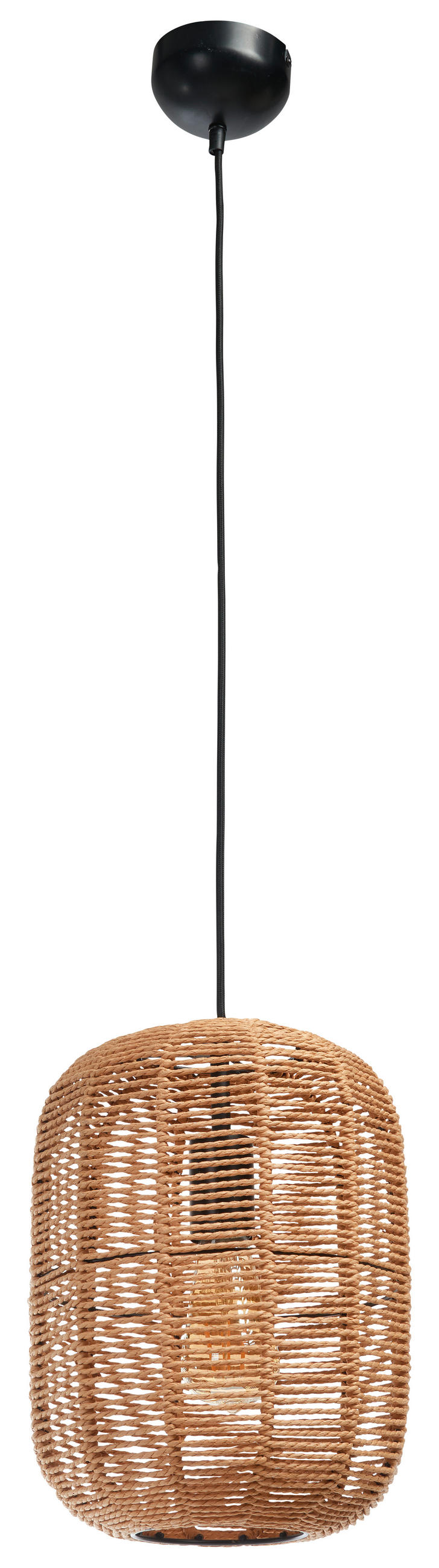 HÄNGLAMPA RUNA 25/150 cm  - brun/svart, Lifestyle, metall/naturmaterial (25/150cm)