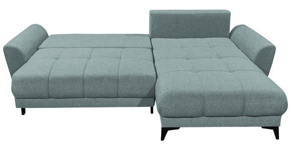 ECKSOFA  in Webstoff Mintgrün  - Schwarz/Mintgrün, KONVENTIONELL, Kunststoff/Textil (281/189cm) - Carryhome