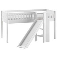 SPIELBETT Kiefer massiv 90/200 cm Weiß  - Naturfarben/Weiß, ROMANTIK / LANDHAUS, Holz (90/200cm) - MID.YOU
