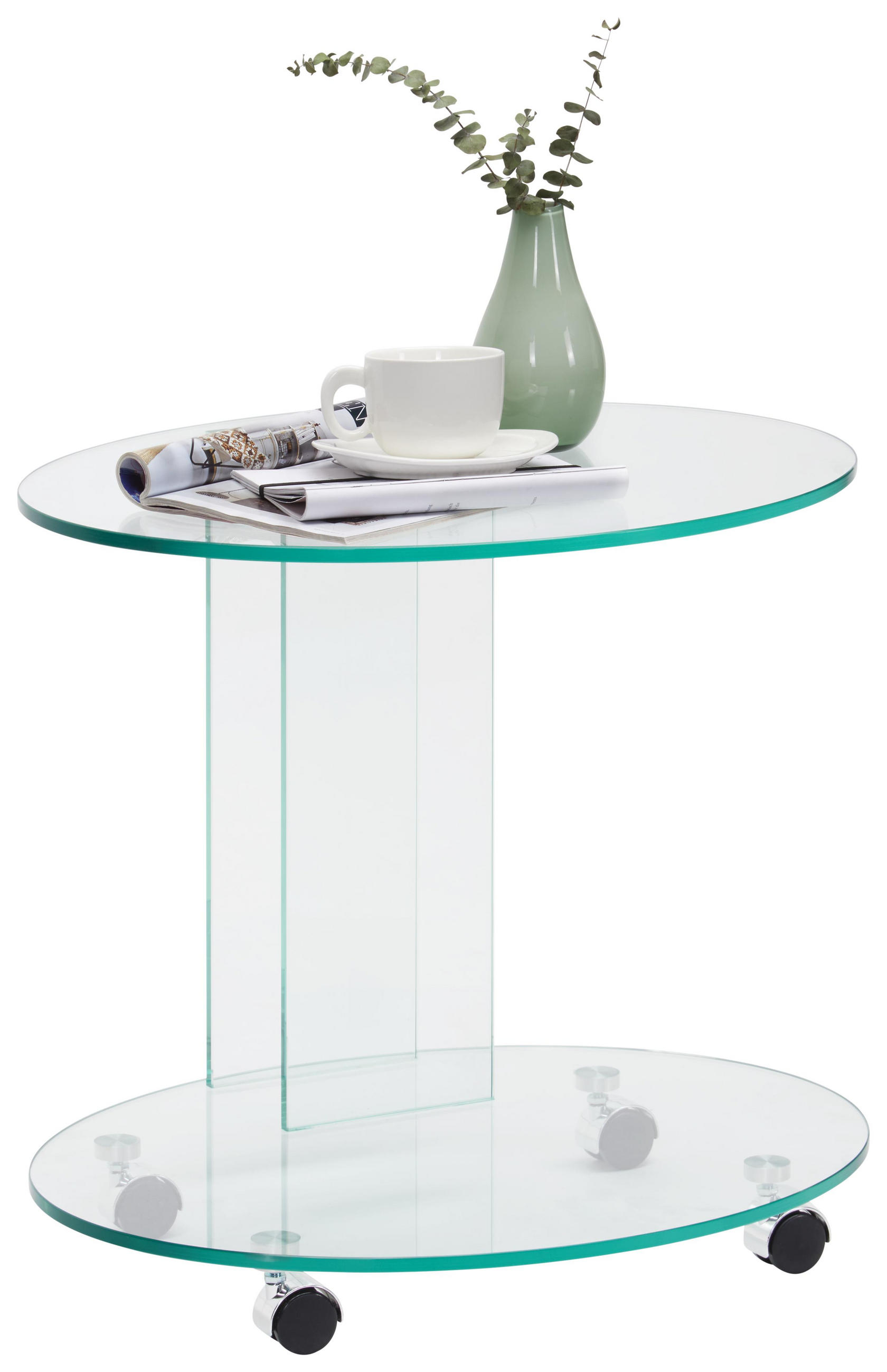 Beistelltisch in Glas 55/45/51 cm