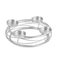 ADVENTSKRANZ  - Silberfarben, LIFESTYLE, Metall (21/5,5cm) - X-Mas