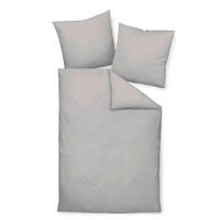 BETTWÄSCHE Giacomo Makosatin 155/220 cm  - Platinfarben, Basics, Textil (155/220cm) - Janine