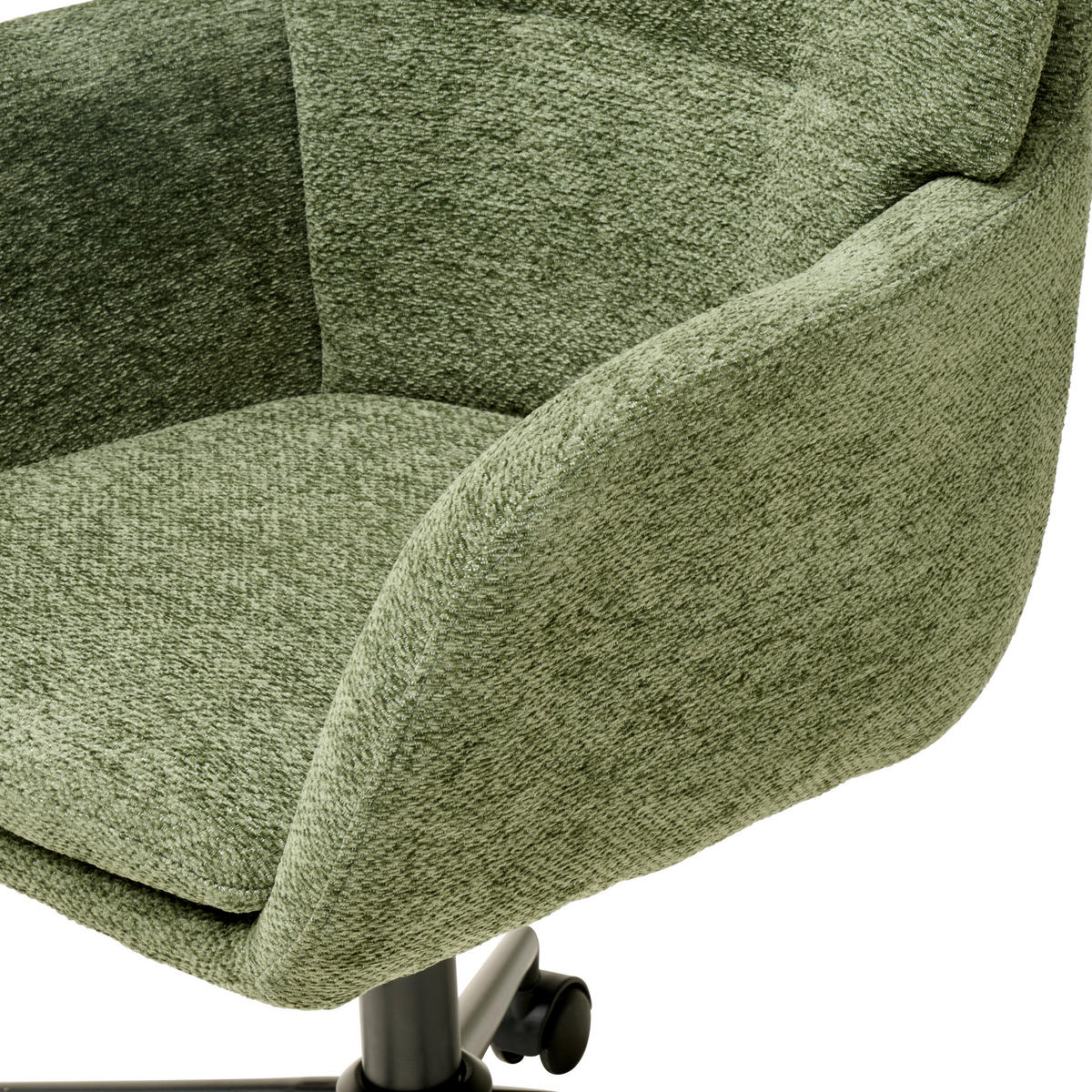 DREHSTUHL  in Webstoff Grün  - Schwarz/Grün, MODERN, Kunststoff/Textil (55/85-95/60cm) - MID.YOU