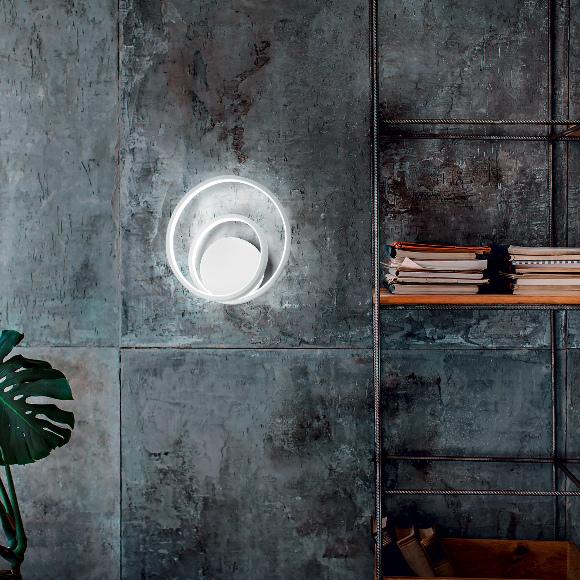 LED-WANDLEUCHTE OZ AP 29/30/8 cm   - Weiß, Design, Kunststoff/Metall (29/30/8cm) - Ideal Lux