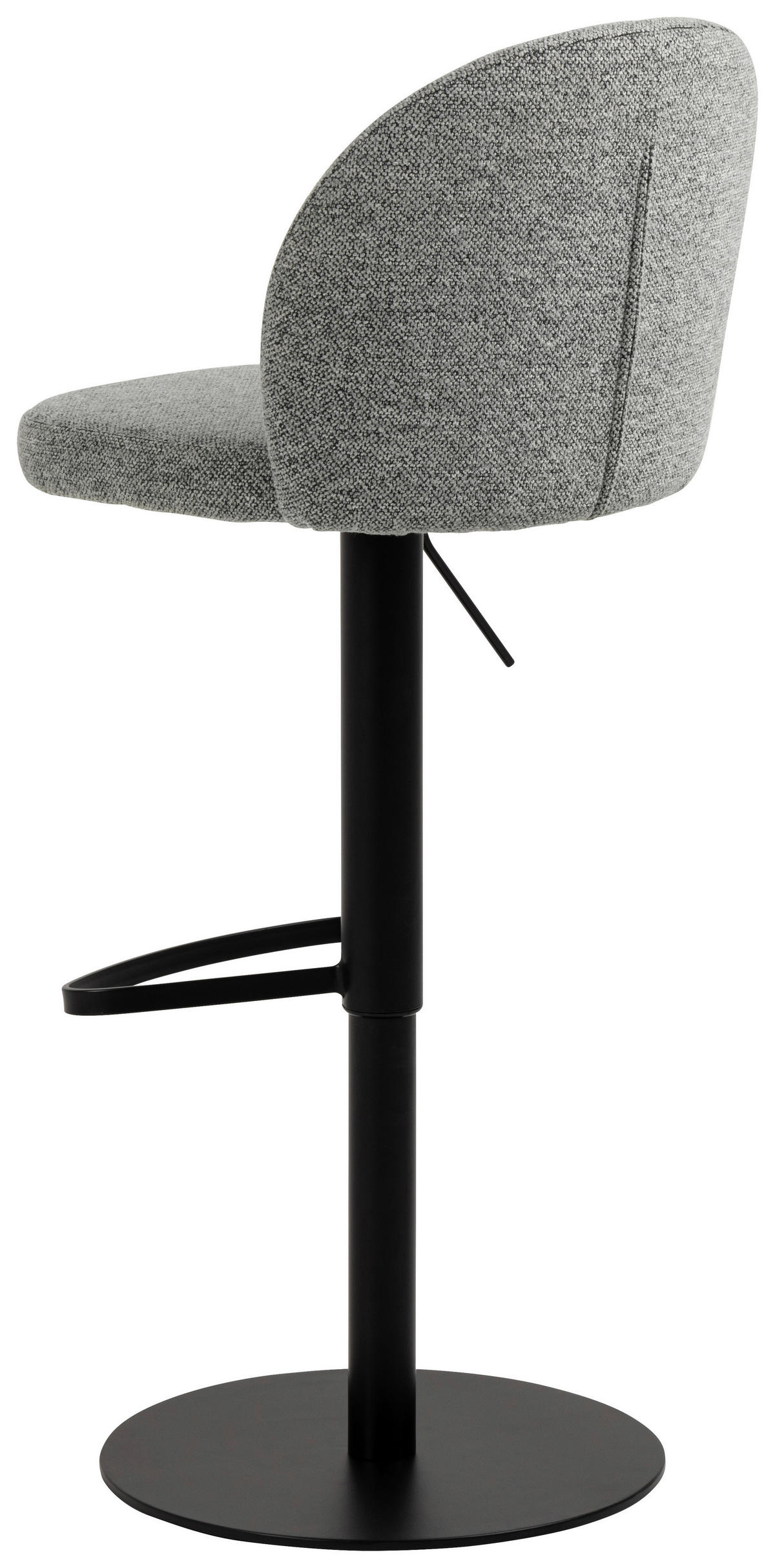 BARHOCKER in Textil Grau  - Schwarz/Grau, Trend, Textil/Metall (44/109/50cm) - MID.YOU