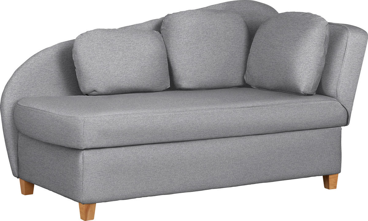 LIEGE in Flachgewebe Grau  - Grau, Lifestyle, Holz/Textil (180/97/85cm) - Novel