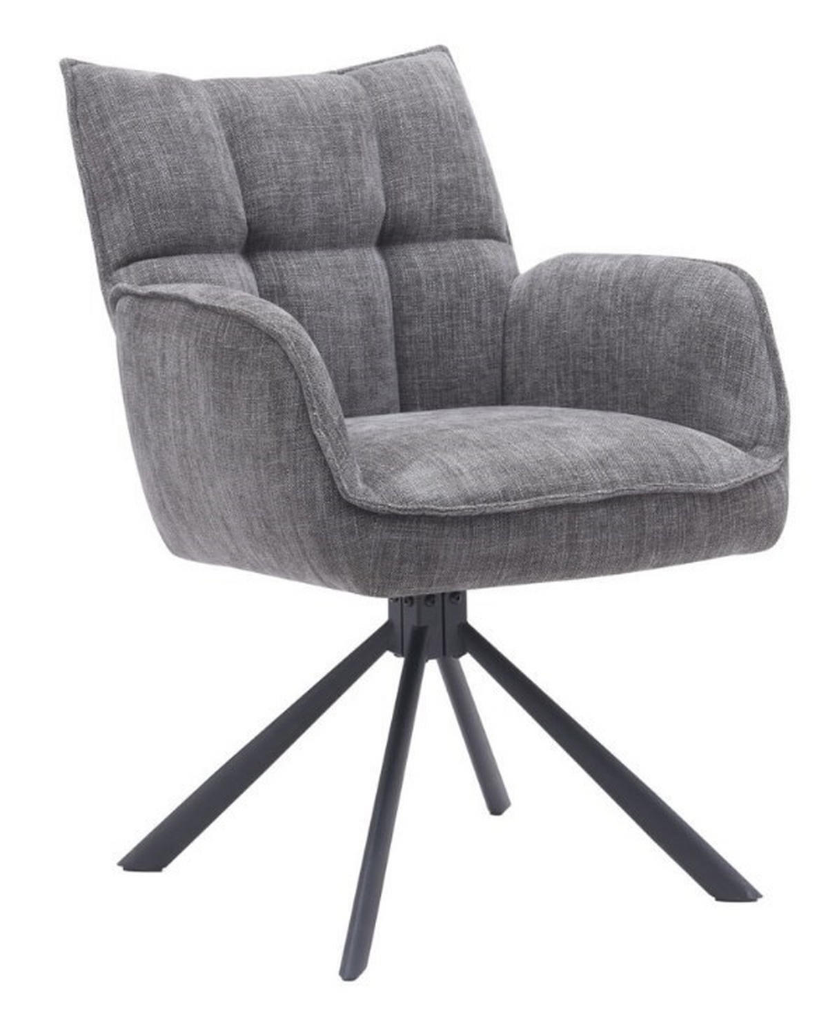 SNURRSTOL  i chenille grafitfärgad, svart  - grafitfärgad/svart, Design, metall/textil (59/87/65cm) - Niels Andersson