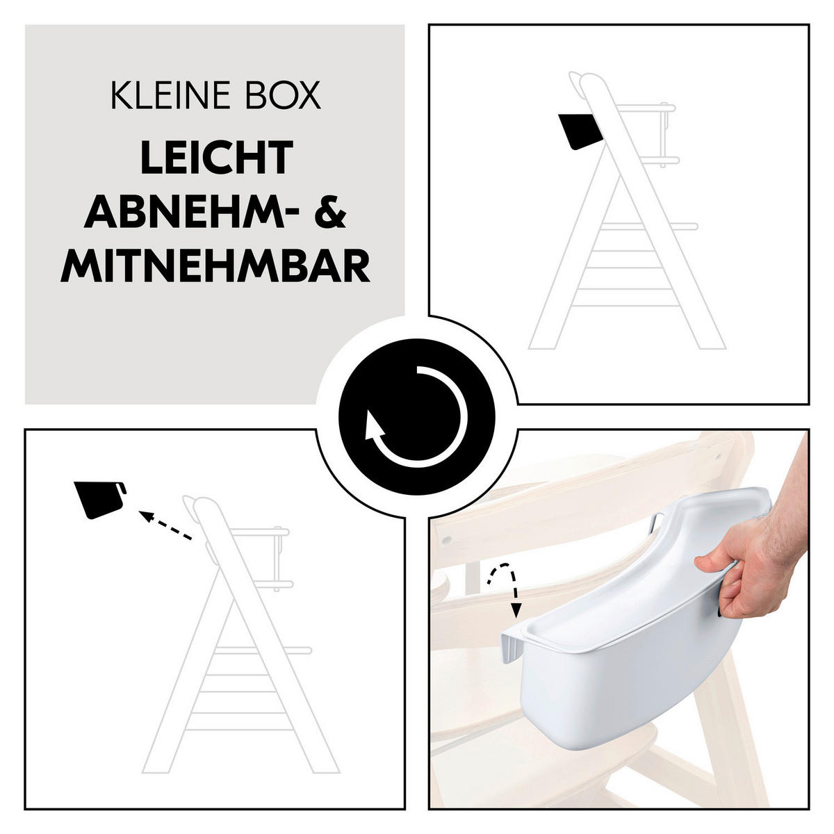 AUFBEWAHRUNGSBOX 2er SET ALPHA +  - Weiß, Basics, Kunststoff (26/16/47cm) - Hauck