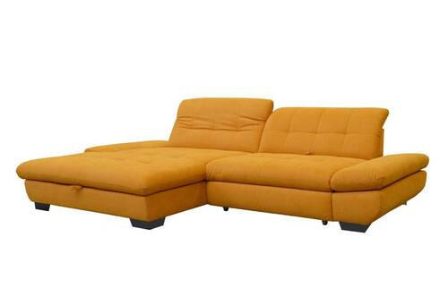 ÜLŐGARNITÚRA textil sárga  - sárga/fekete, Basics, textil (198/290cm) - Xora