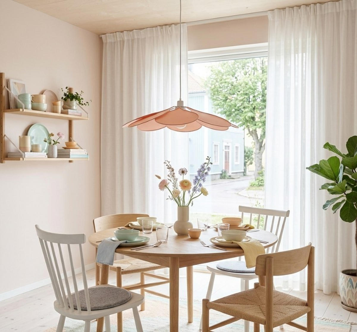 HÄNGLAMPA 75/20 cm  - rosa, Klassisk, metall/textil (75/20cm) - Cottex