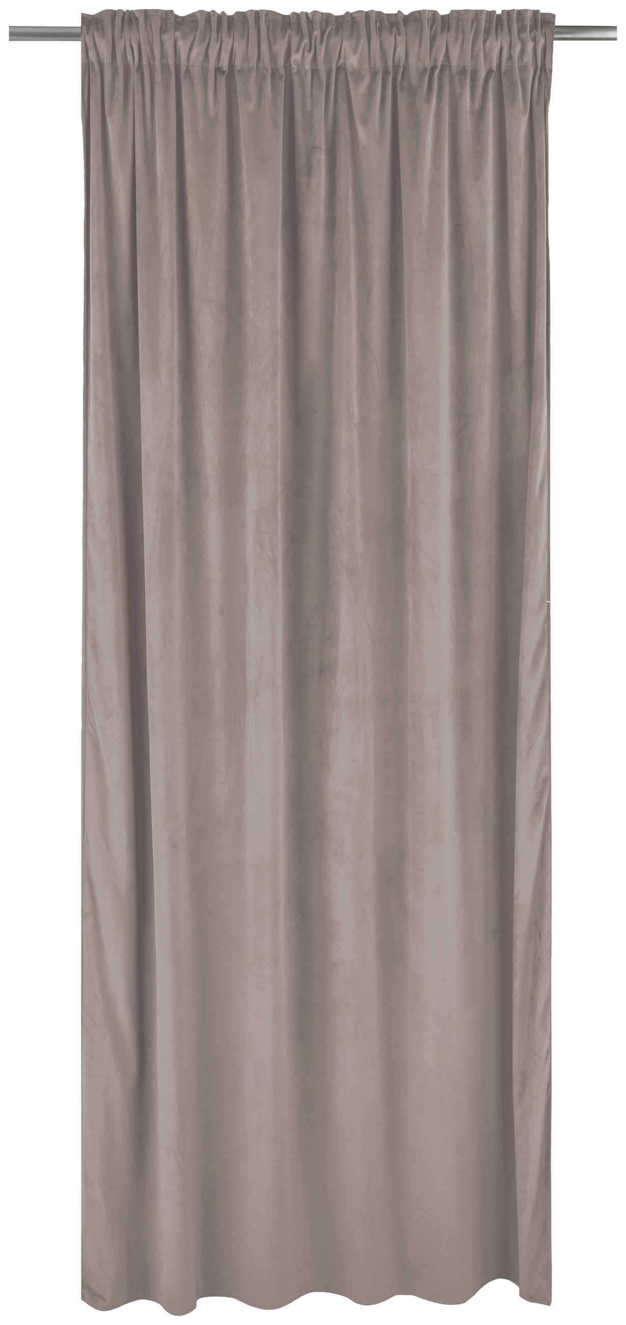 Gardin i sammet, 2-pack  - beige, Basics, textil (140/240cm)