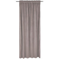 Gardin i sammet, 2-pack  - beige, Basics, textil (140/240cm)