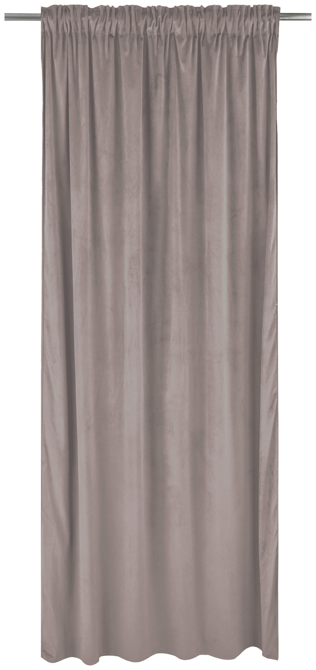 Gardin i sammet, 2-pack  - beige, Basics, textil (140/240cm)
