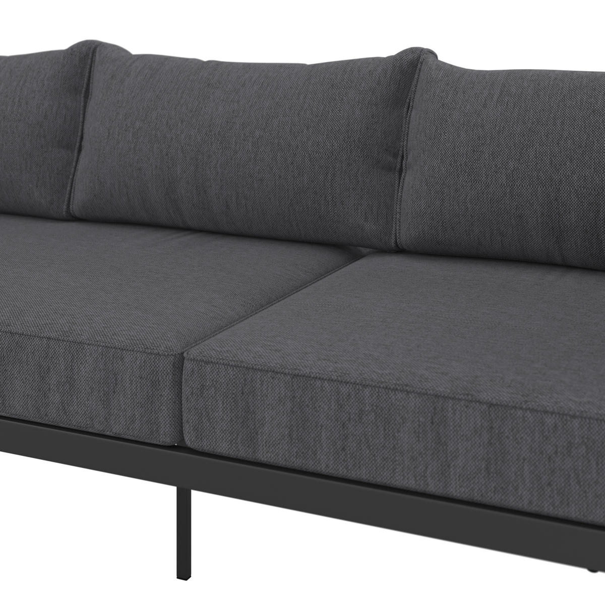 VRTNA LOUNGE GARNITURA tkanina aluminij  - siva, Moderno, kovina/steklo (193/260cm) - Ambia Garden