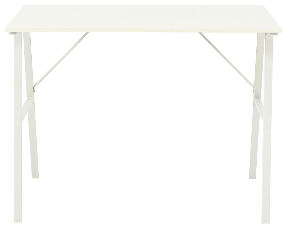 SCHREIBTISCH 100/60/75 cm Weiß   - Weiß, Design, Holzwerkstoff/Metall (100/60/75cm) - Carryhome