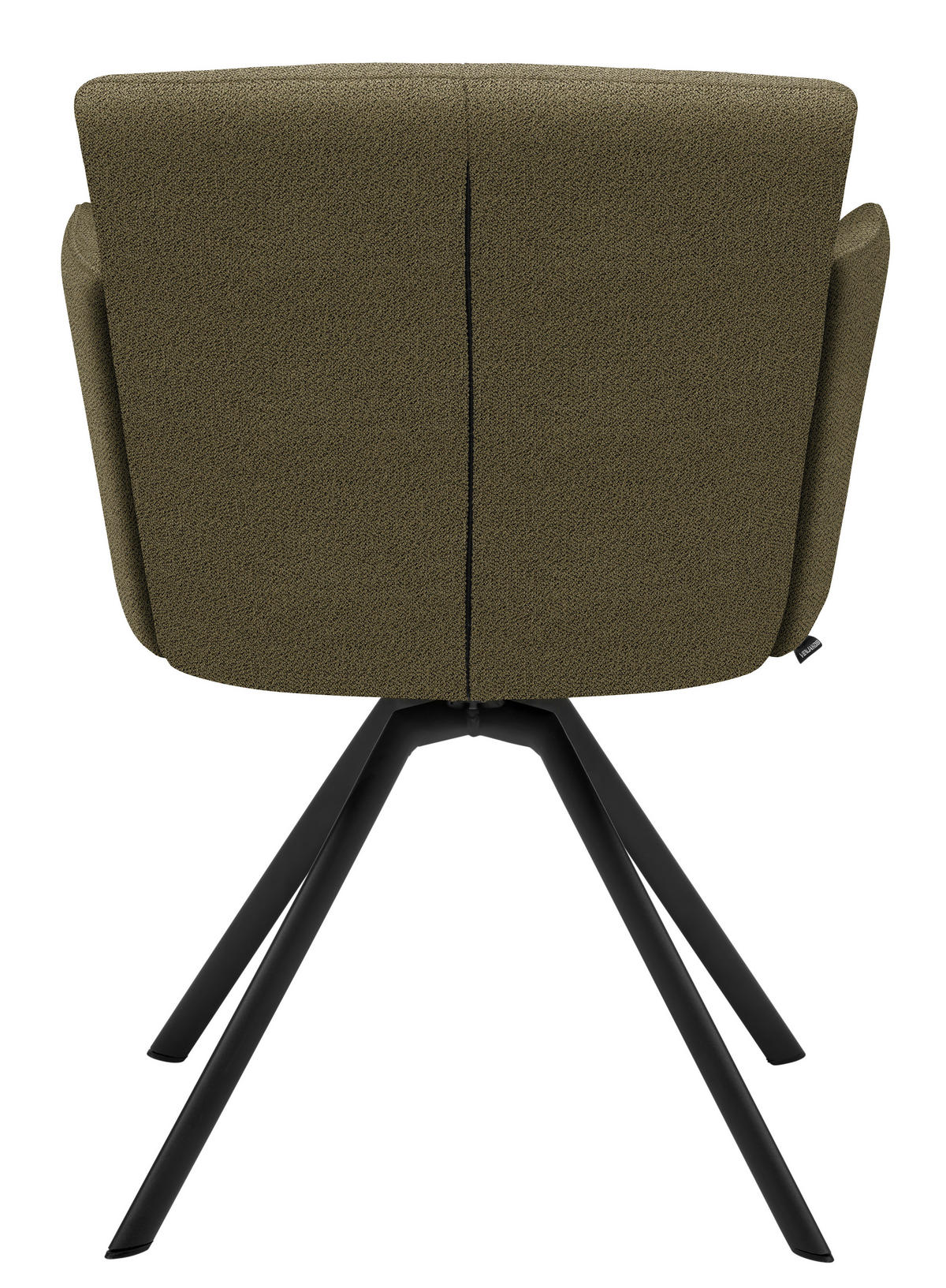 ARMLEHNSTUHL Stahl Webstoff  - Anthrazit/Olivgrün, Design, Textil/Metall (58/83/62cm) - Venjakob