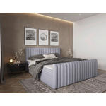 BOXBETT 180/200 cm  in Silberfarben  - Silberfarben/Schwarz, Basics, Kunststoff/Textil (180/200cm) - Carryhome