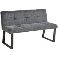 SITZBANK in Metall, Textil Dunkelgrau  - Dunkelgrau/Schwarz, LIFESTYLE, Textil/Metall (140/82/44cm) - MID.YOU