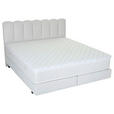 BOXSPRINGBETT 180/200 cm,  in Weiß, Topper, Matratzen, H3 = fest  - Schwarz/Weiß, Design, Holzwerkstoff/Textil (180/200cm) - Esposa
