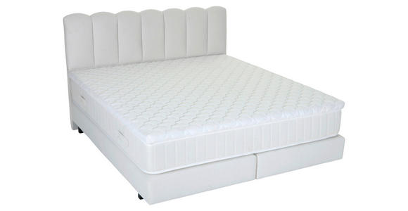 BOXSPRINGBETT 180/200 cm,  in Weiß, Topper, Matratzen, H3 = fest  - Schwarz/Weiß, Design, Holzwerkstoff/Textil (180/200cm) - Esposa