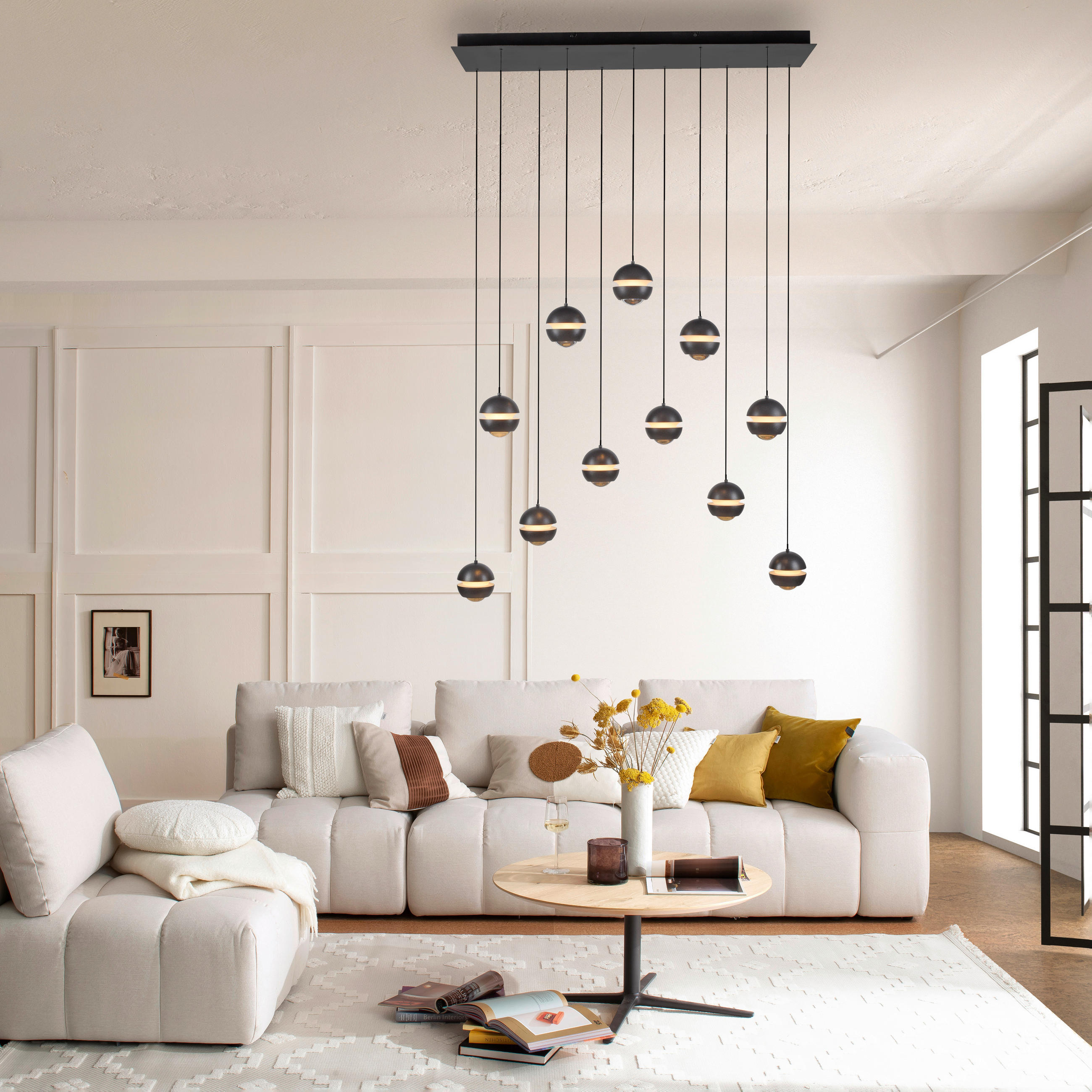 LED-PENDELLEUCHTE 114/30/220 cm  - Weiß, Design, Kunststoff/Metall (114/30/220cm) - Schöner Wohnen