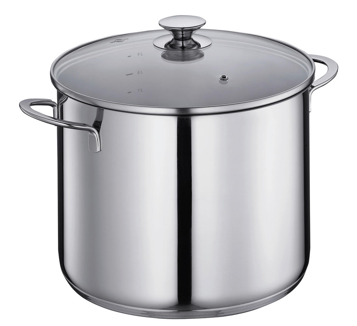 SUPPENTOPF CAPRI 10 L  - Edelstahlfarben/Transparent, Basics, Glas/Metall (26cm) - KÜCHENPROFI