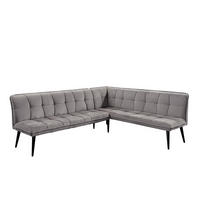 ECKBANK 260/201 cm  in Graubraun  - Graubraun/Schwarz, MODERN, Holz/Holzwerkstoff (260/201cm) - Livetastic