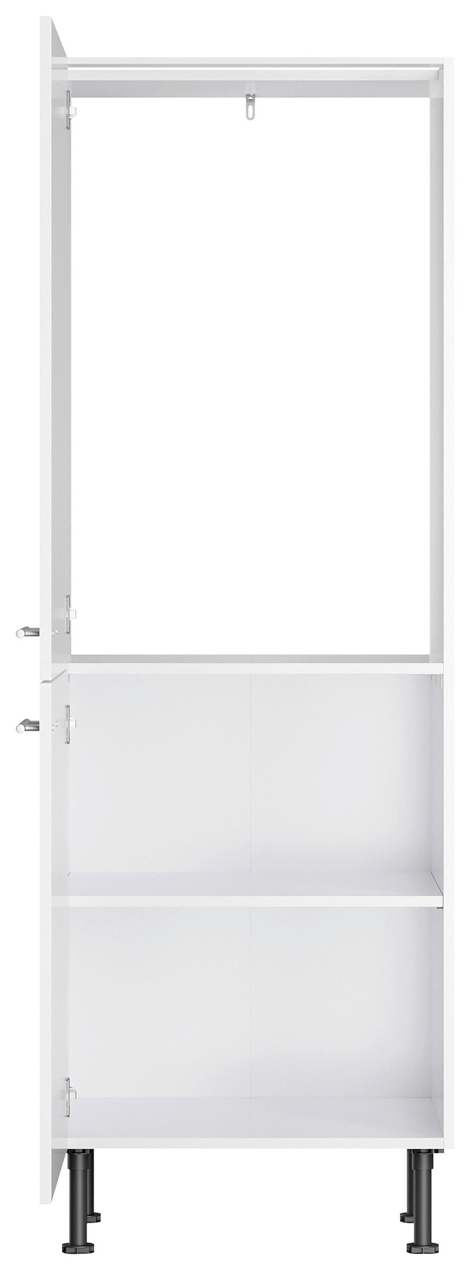 KÜCHENBLOCK 270 cm   in Weiß  - Edelstahlfarben/Anthrazit, Basics, Holzwerkstoff/Metall (270cm) - Optifit