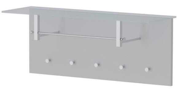 GARDEROBENPANEEL  in 102/41/33 cm  - Weiß, Design, Glas/Holzwerkstoff (102/41/33cm) - Moderano