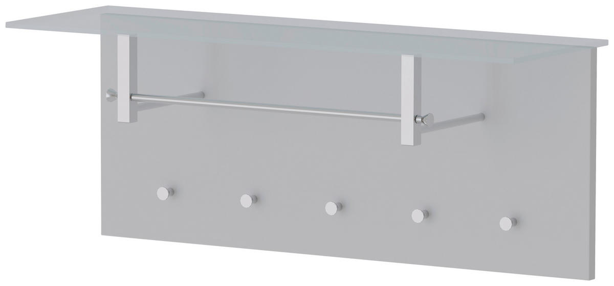 GARDEROBENPANEEL  in 102/41/33 cm  - Weiß, Design, Glas/Holzwerkstoff (102/41/33cm) - Moderano