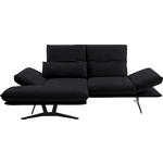 ECKSOFA  in Echtleder Anthrazit  130/210 cm  - Gelb/Anthrazit, Design, Leder/Metall (130/210cm) - Dieter Knoll