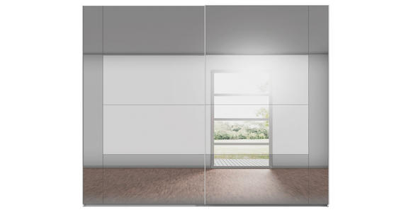 SCHWEBETÜRENSCHRANK 271/223/68 cm 2-türig Seidengrau  - Seidengrau, Design, Glas/Holzwerkstoff (271/223/68cm) - Xora