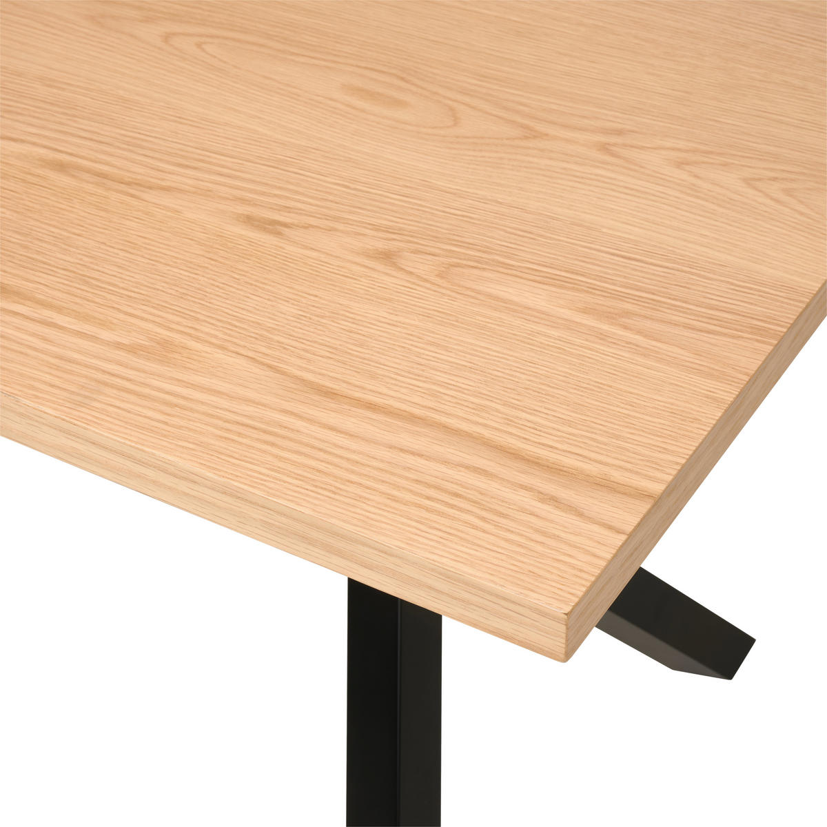 ESSTISCH in Holz  - Eichefarben/Schwarz, Basics, Holz (140/76/80cm) - Livetastic