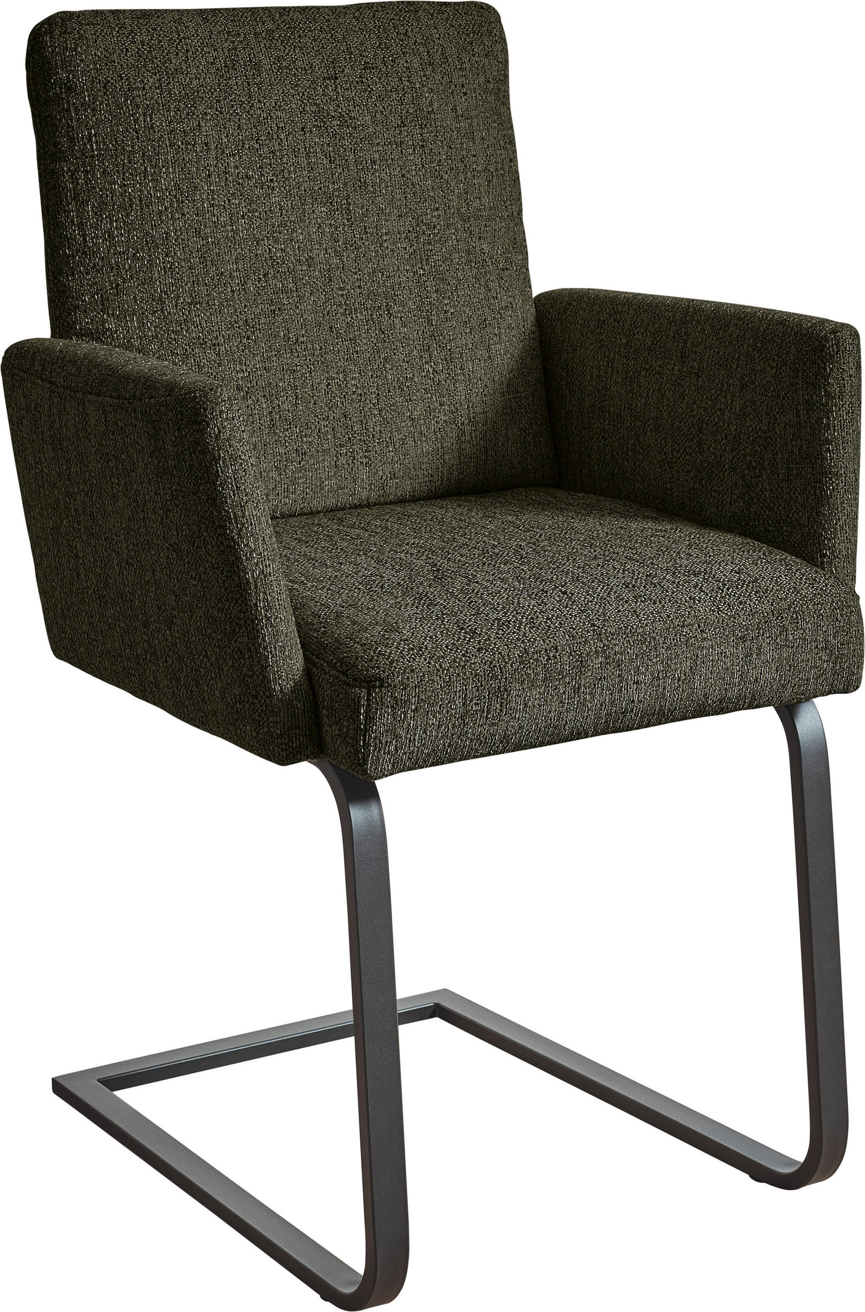 ARMLEHNSTUHL  in Stahl Flachgewebe  - Schwarz/Grün, Design, Textil/Metall (60/92/60cm) - Dieter Knoll